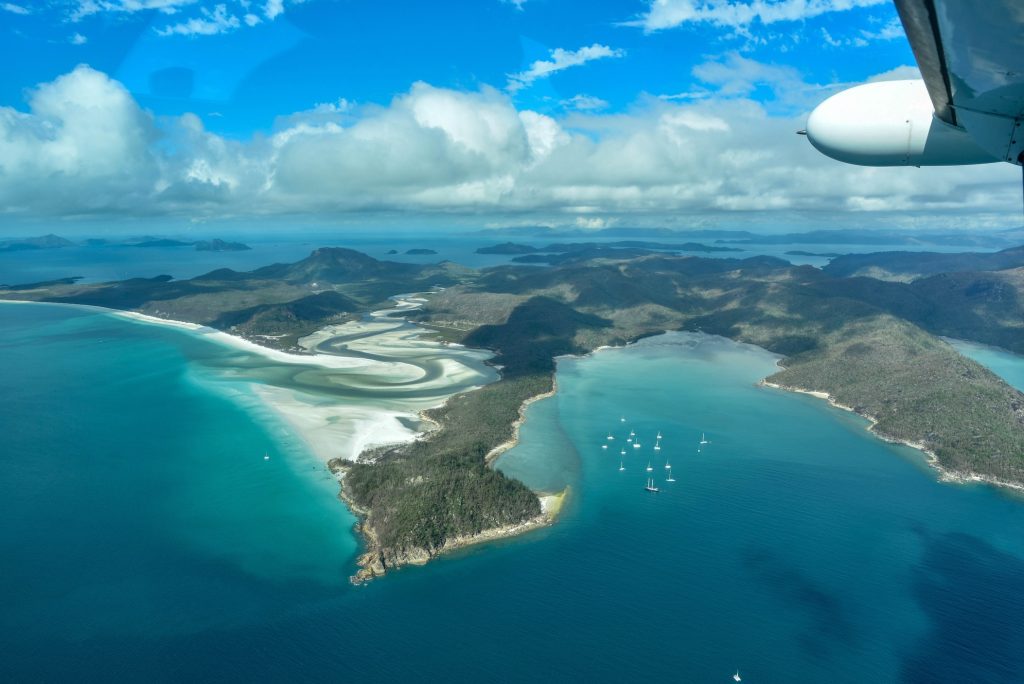 Whitehaven in Australië vanuit de lucht