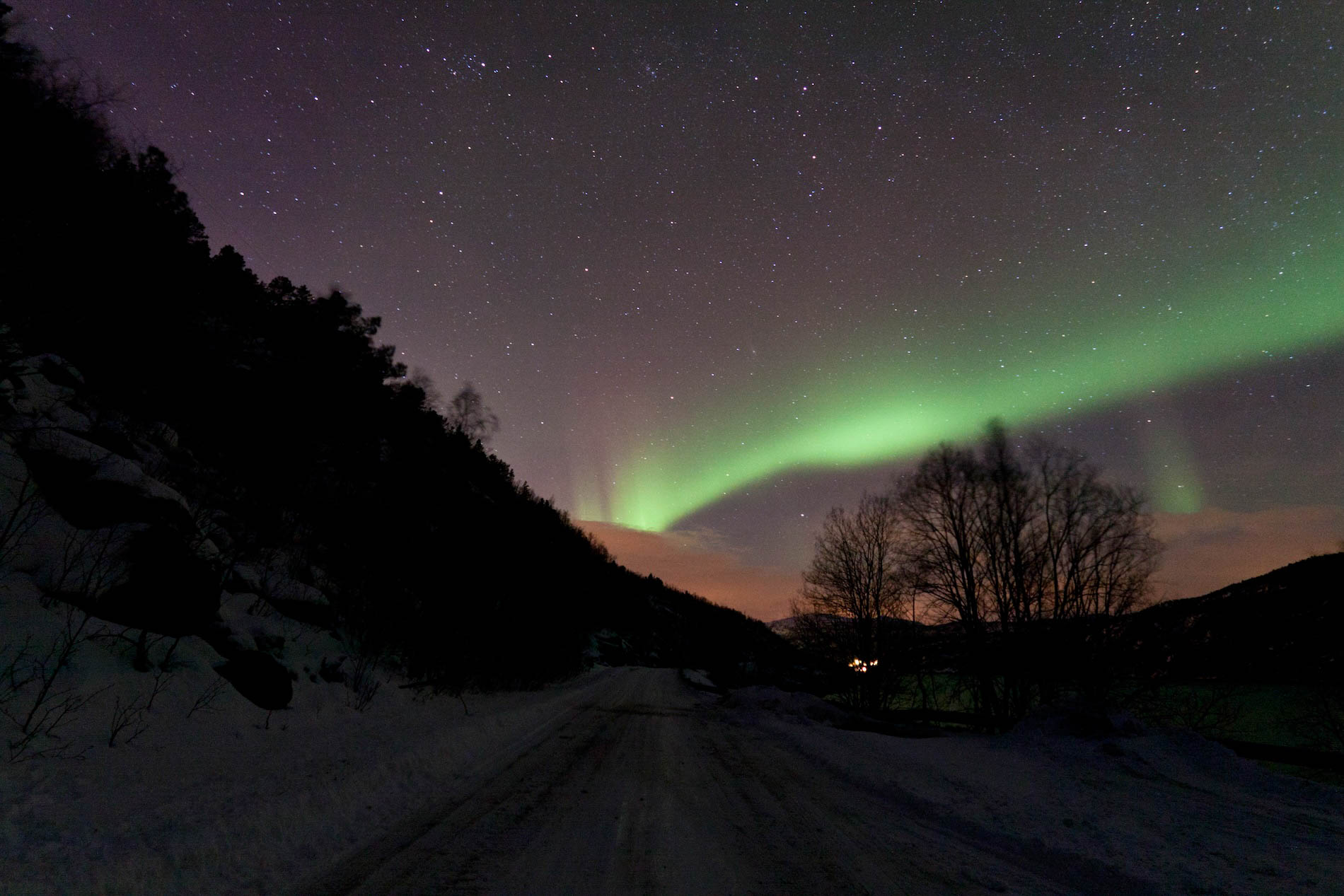 Noorderlicht in Noorwegen