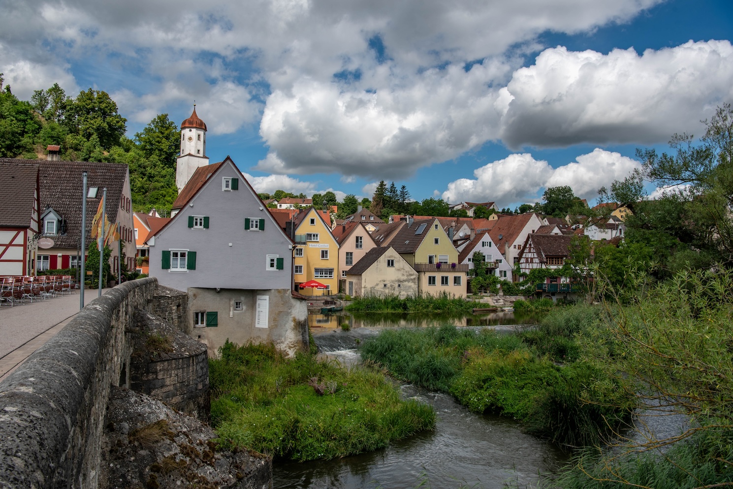 Harburg in Duitsland aan de romantische strasse