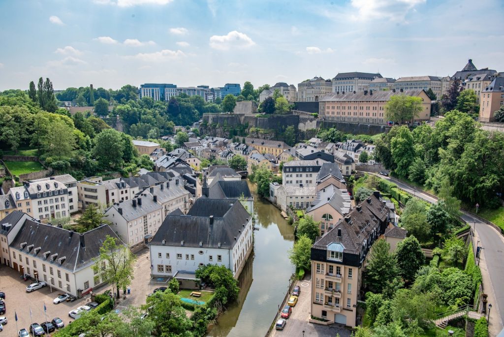 Luxemburg Stad gezien vanaf de Corniche