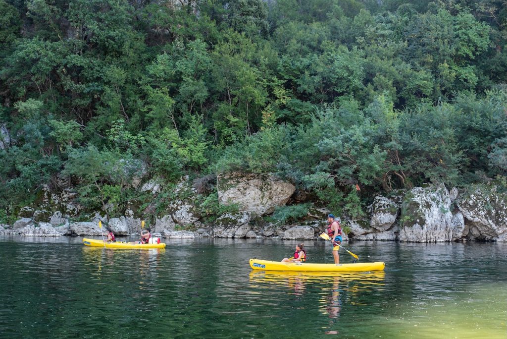 Kanoërs in de Gorges de l'Ardeche