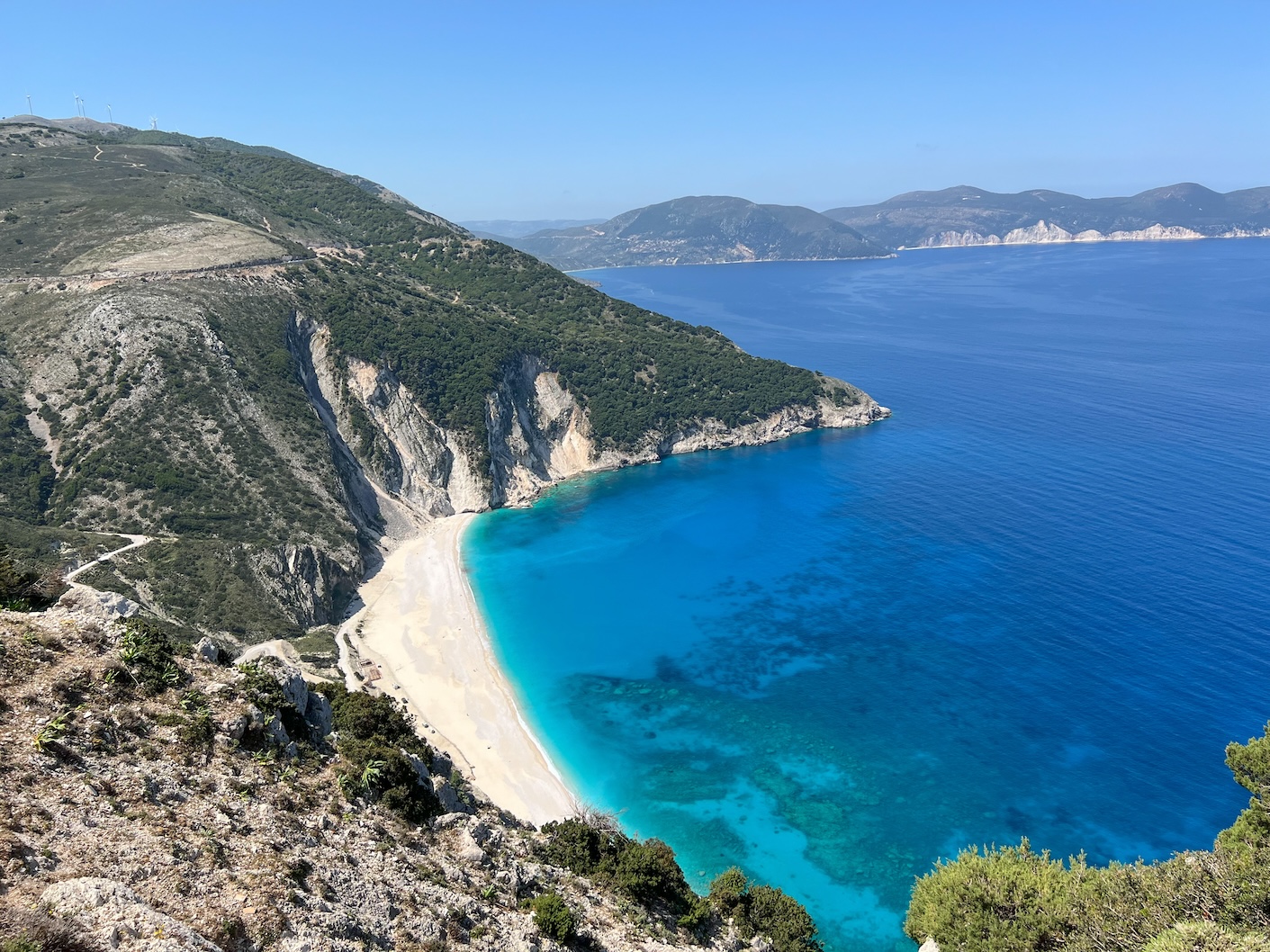 Uitzicht op Myrtos Beach