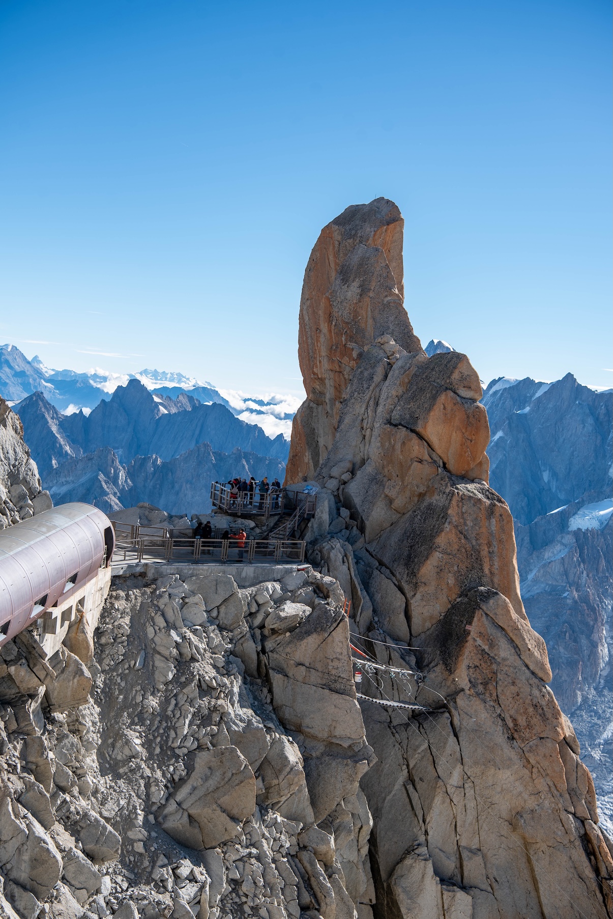 Uitzicht bij Aiguille du Midi