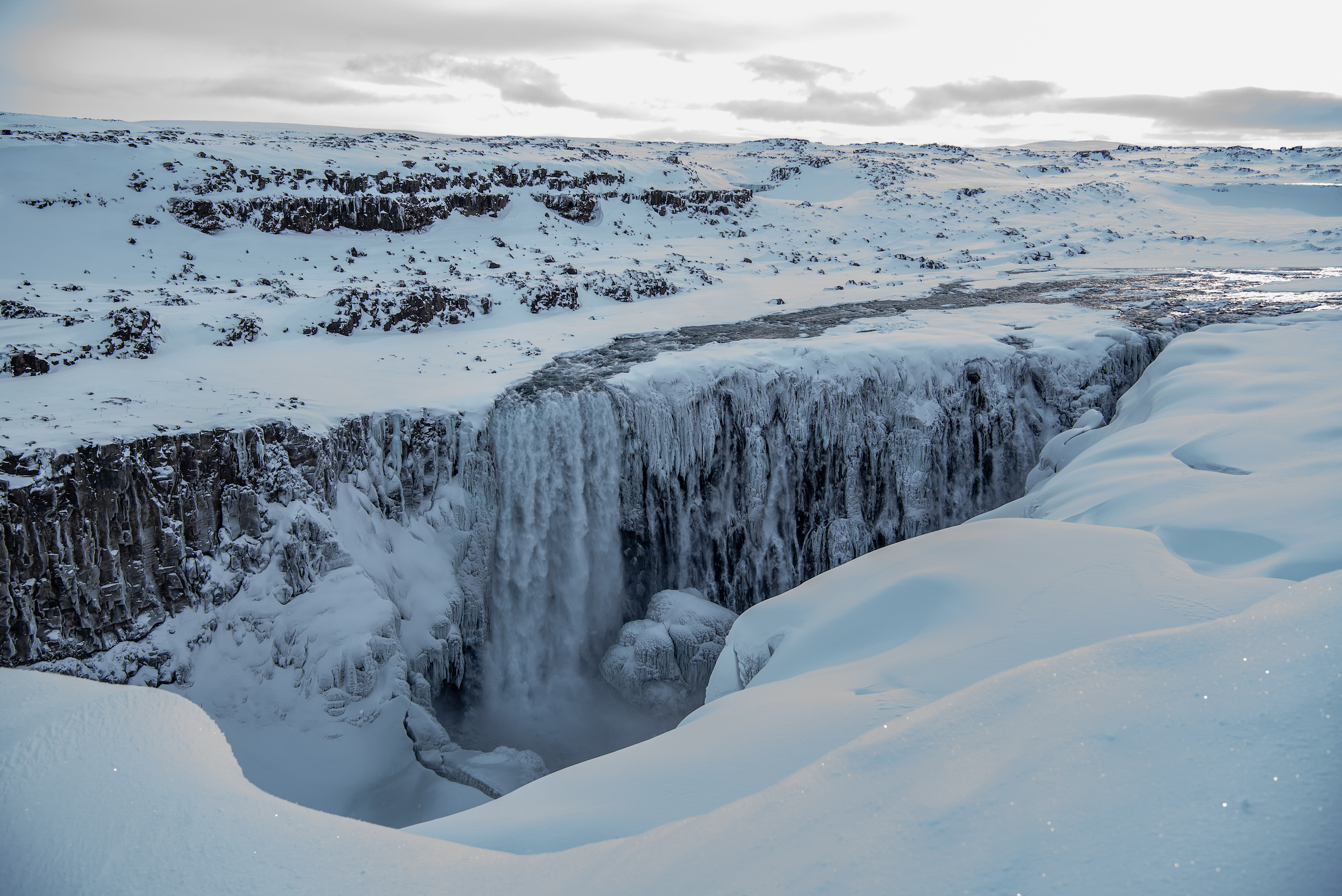 Dettifoss in de winter