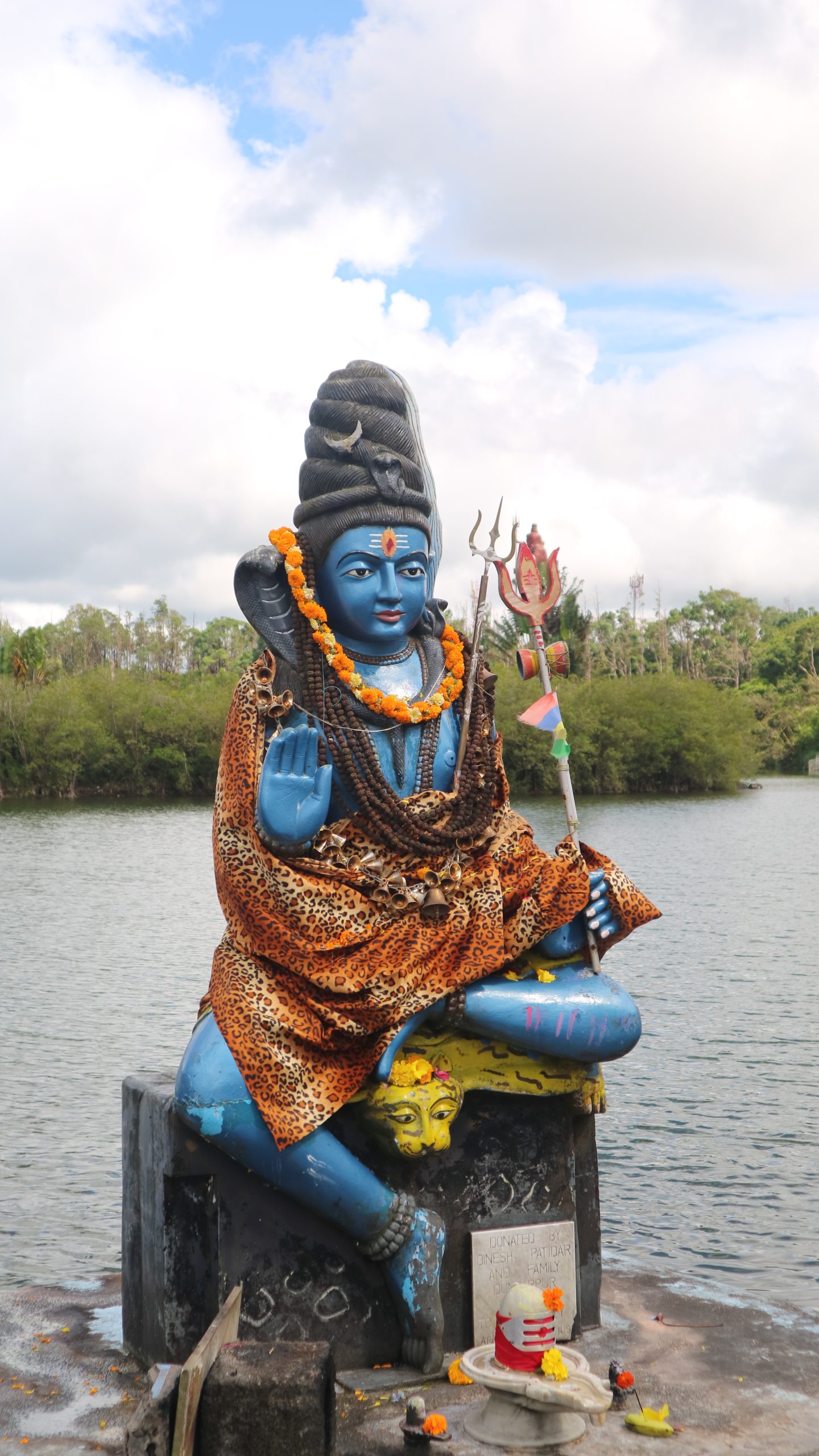 Hindoeïstisch standbeeld bij het Grand Bassin
