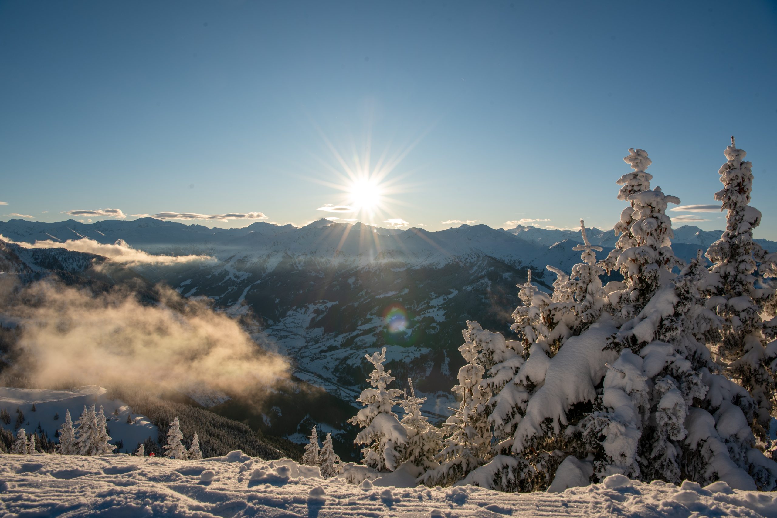 Een magische zonsondergang vanaf de Kreuzkogel