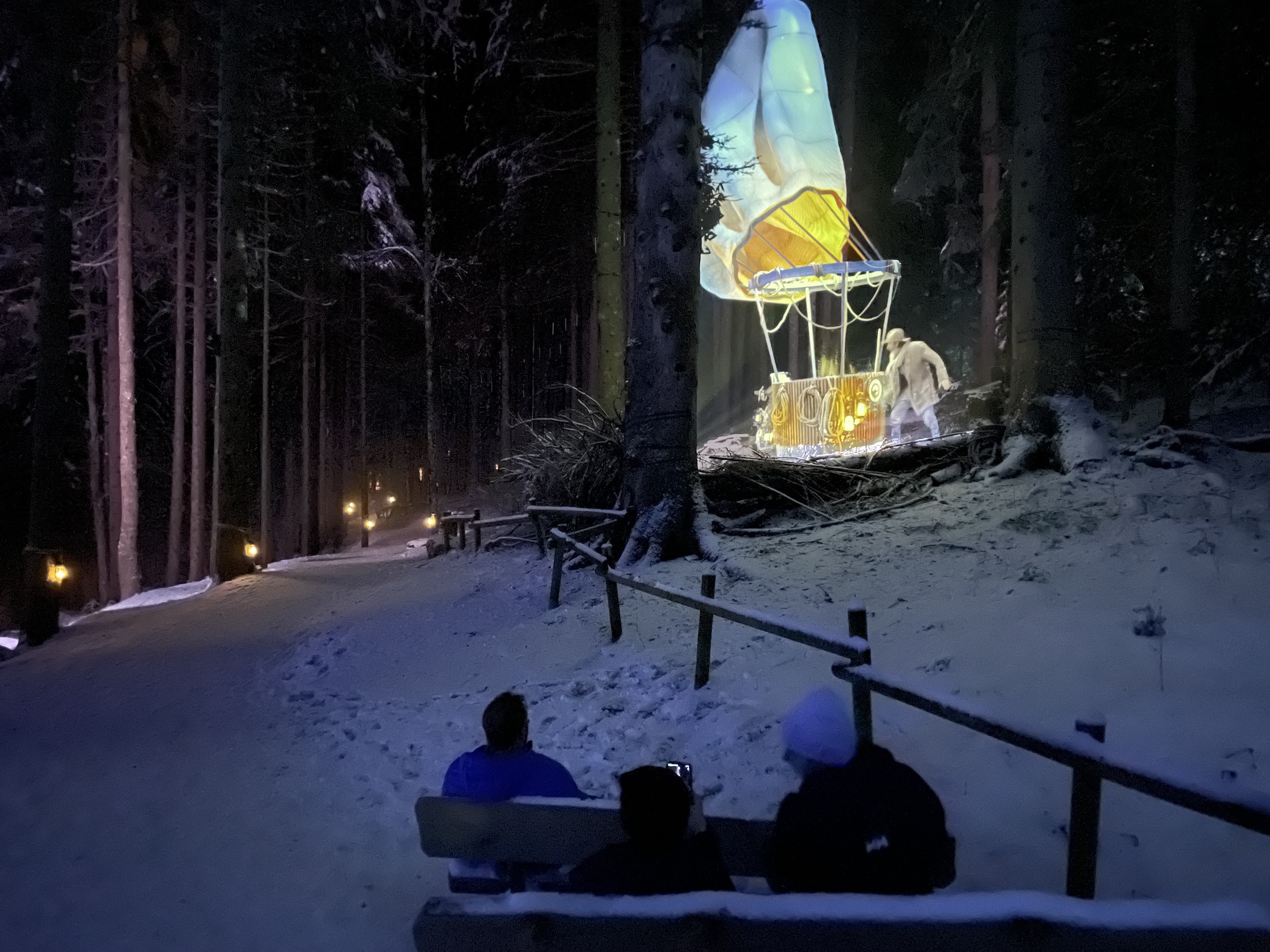 Een hologramvideo is het bos, waanzinnig mooi gedaan