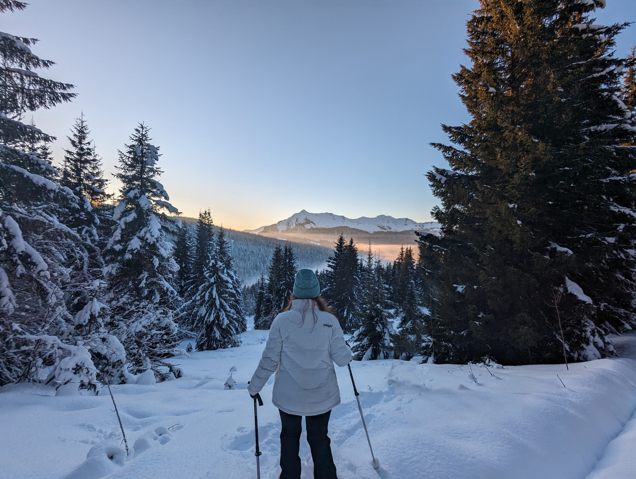 Maak een snow shoe hiking tocht en geniet van prachtige uitzichten. Vaak veel mooier dan vanaf de piste.