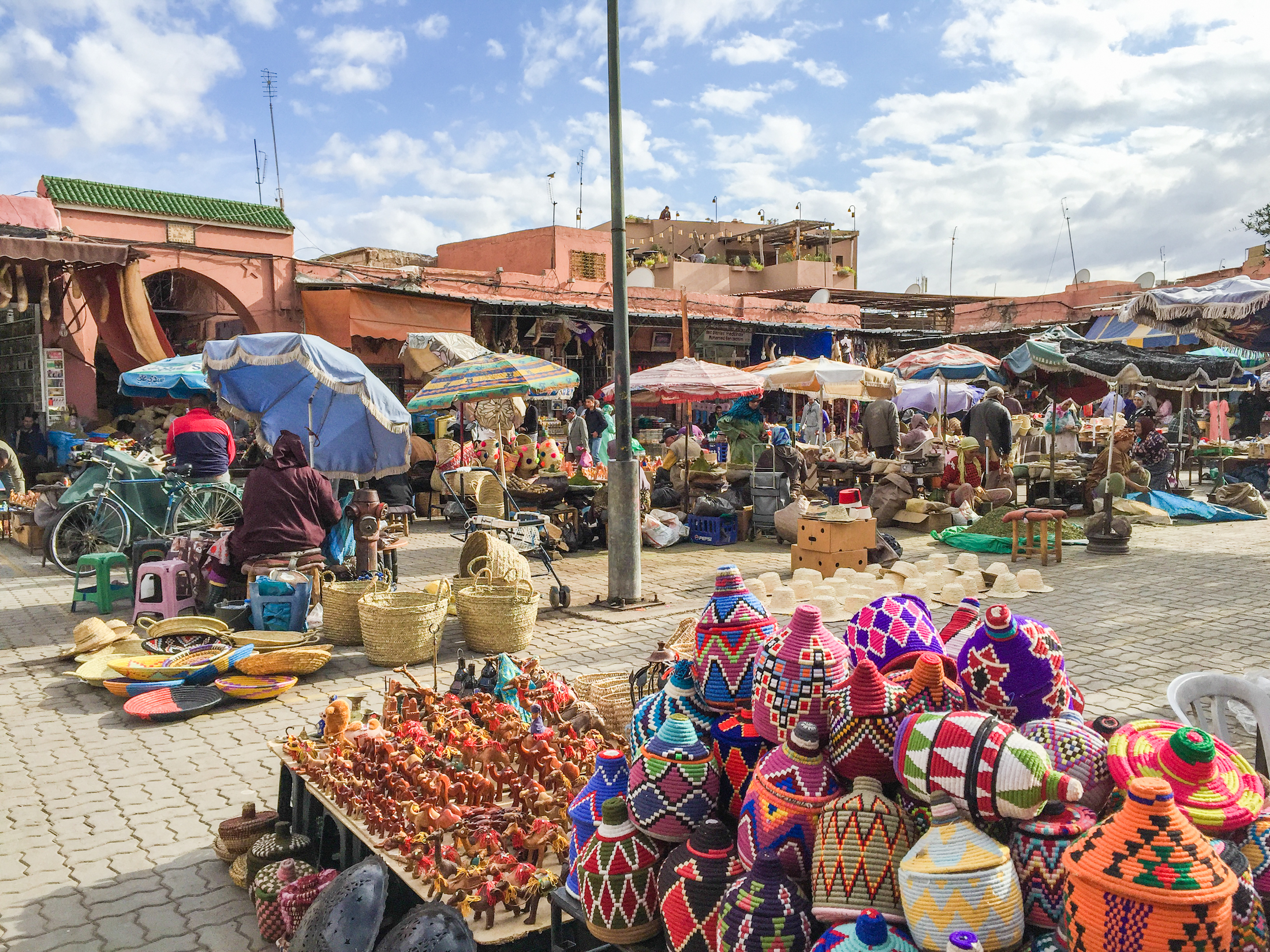 Zon en warmte in Marrakech in het voorjaar