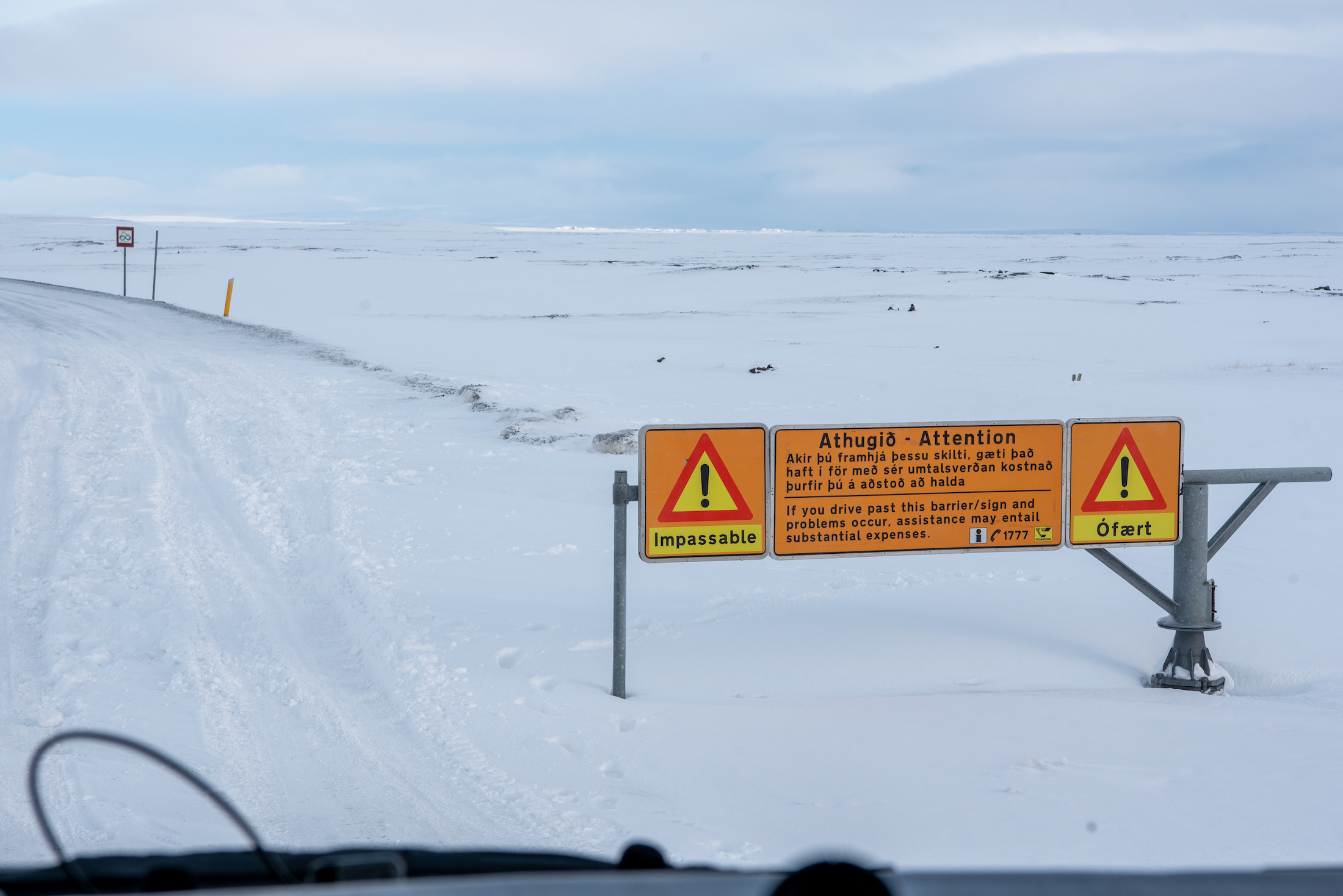 Wegen kunnen afgesloten zijn vanwege sneeuwval