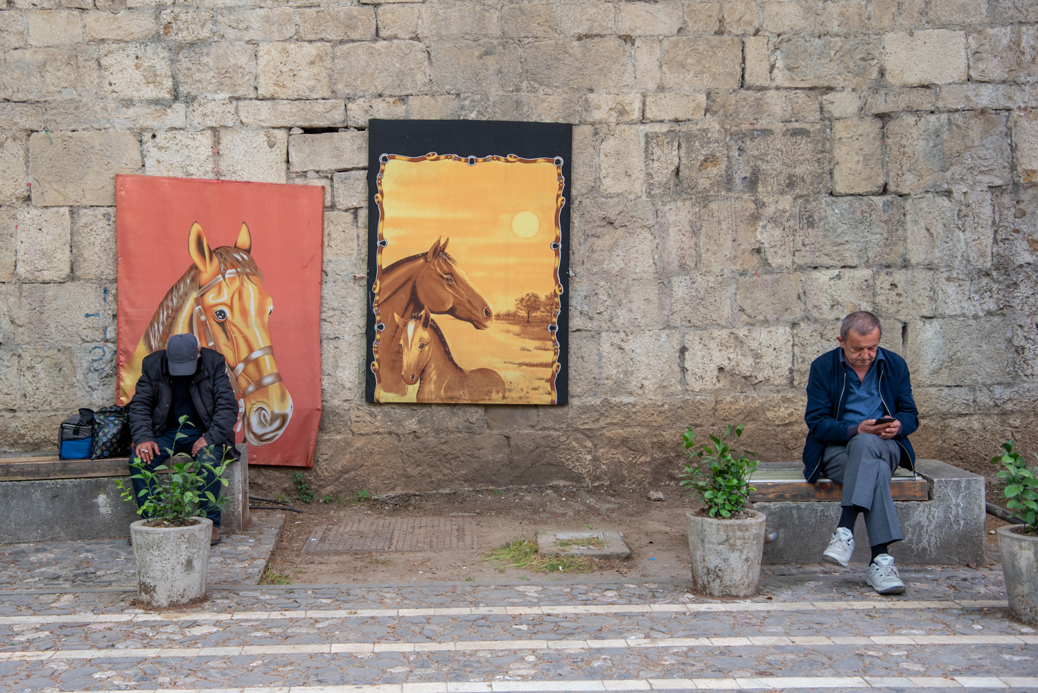 Locals in Tirana