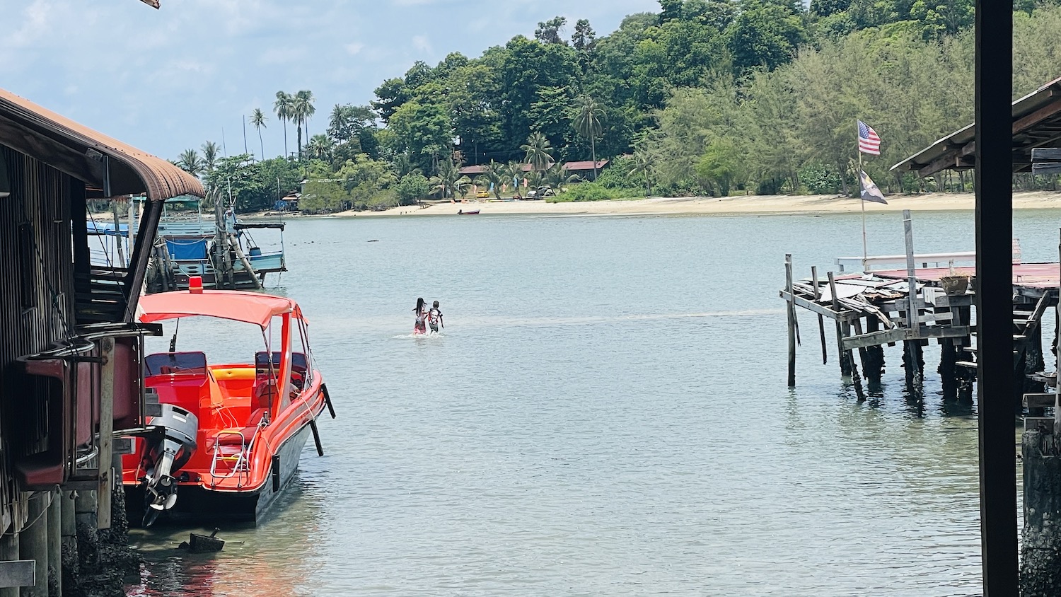 Uitzicht vanaf de Bang Bao pier