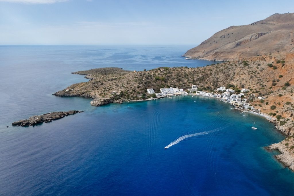 Loutro op Kreta vanuit de lucht
