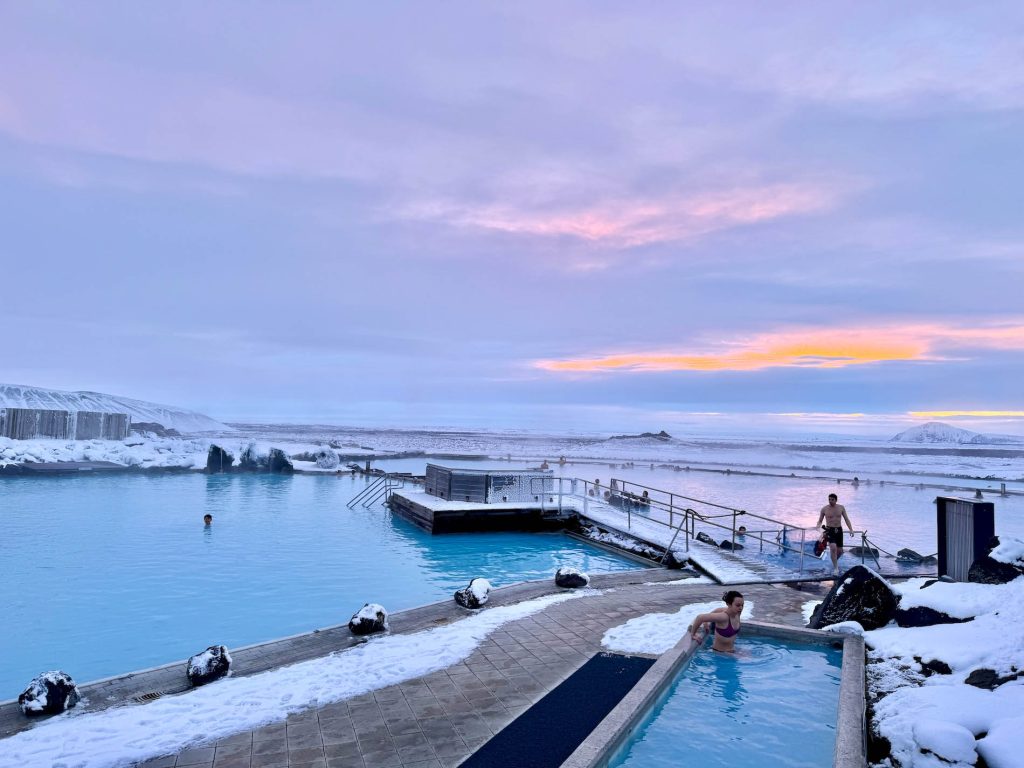 Opwarmen in Myvatn Nature Baths