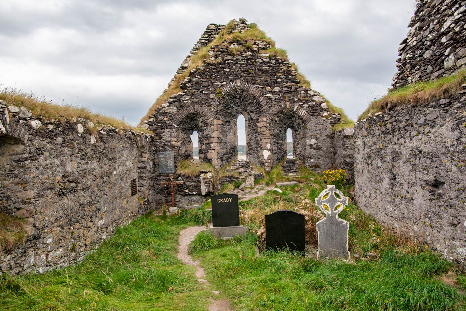 De ruïnes op Abbey Island