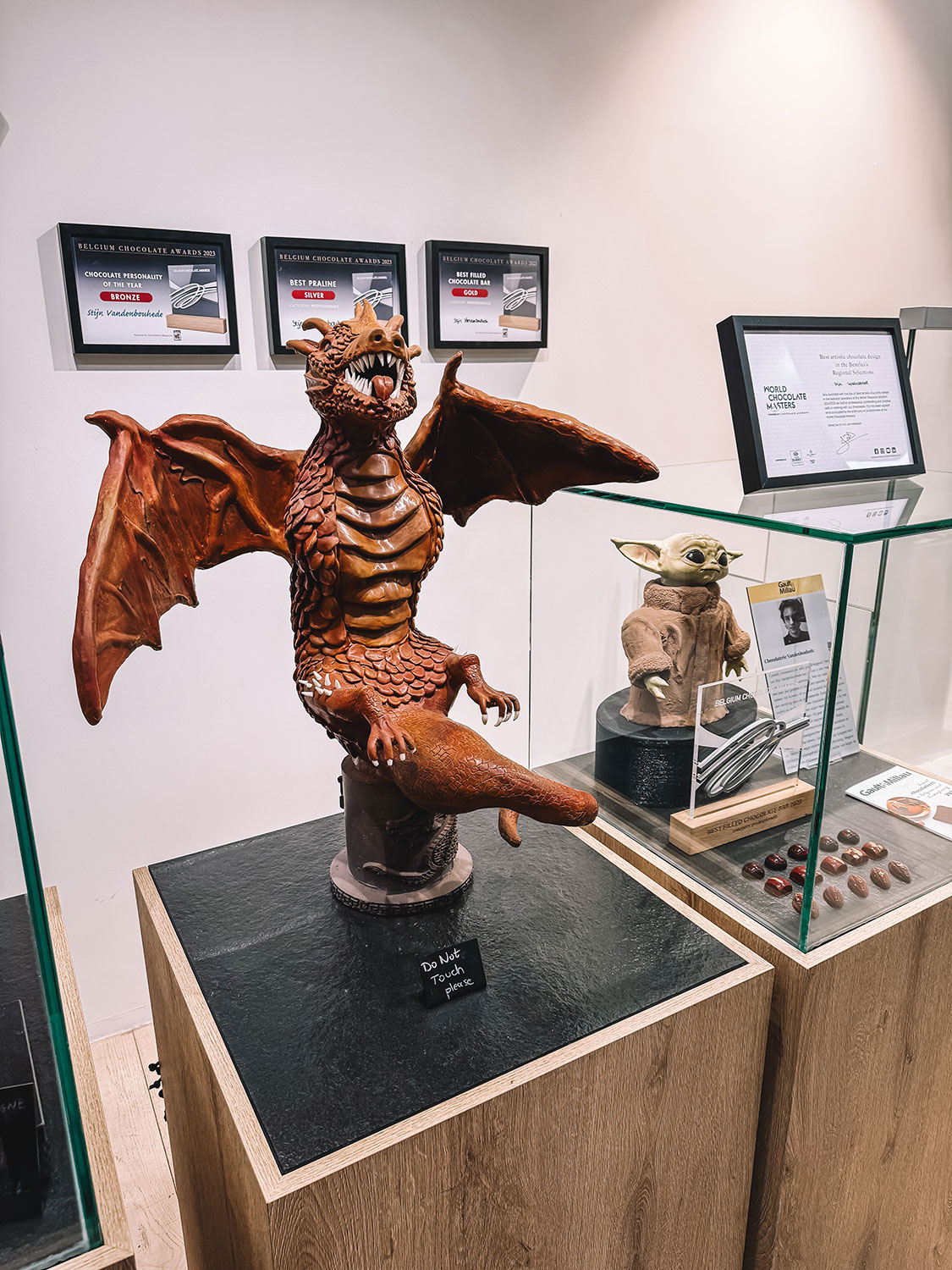 Bij de chocolatier Vandenbouhede vind je de mooiste chocoladekunstwerken