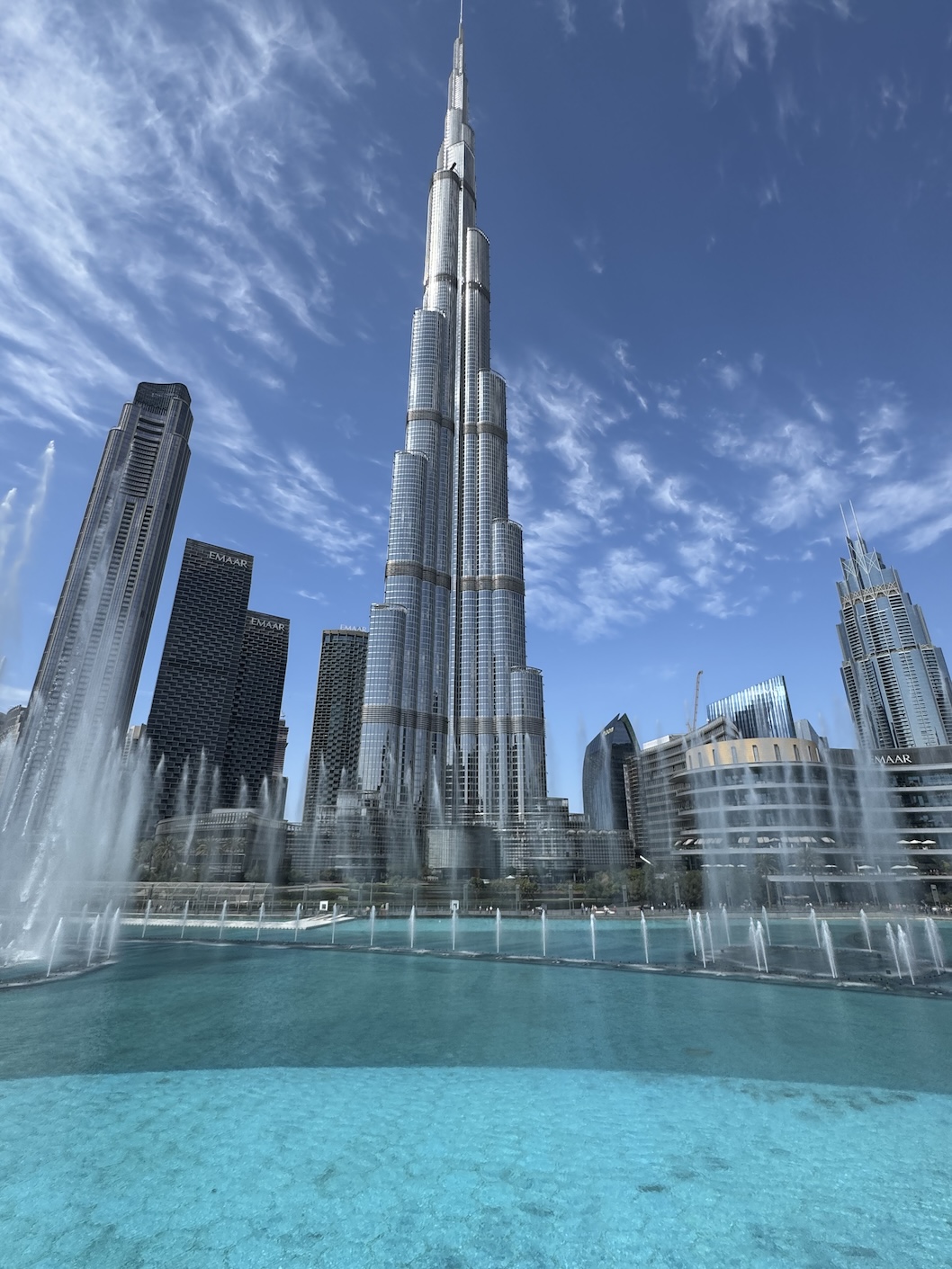 Fonteinshow voor de Burj Khalifa