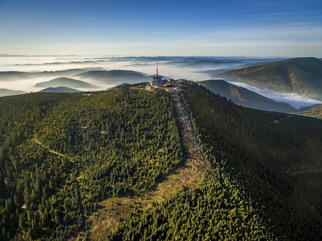 Het Beskiden gebergte in Oost-Moravië