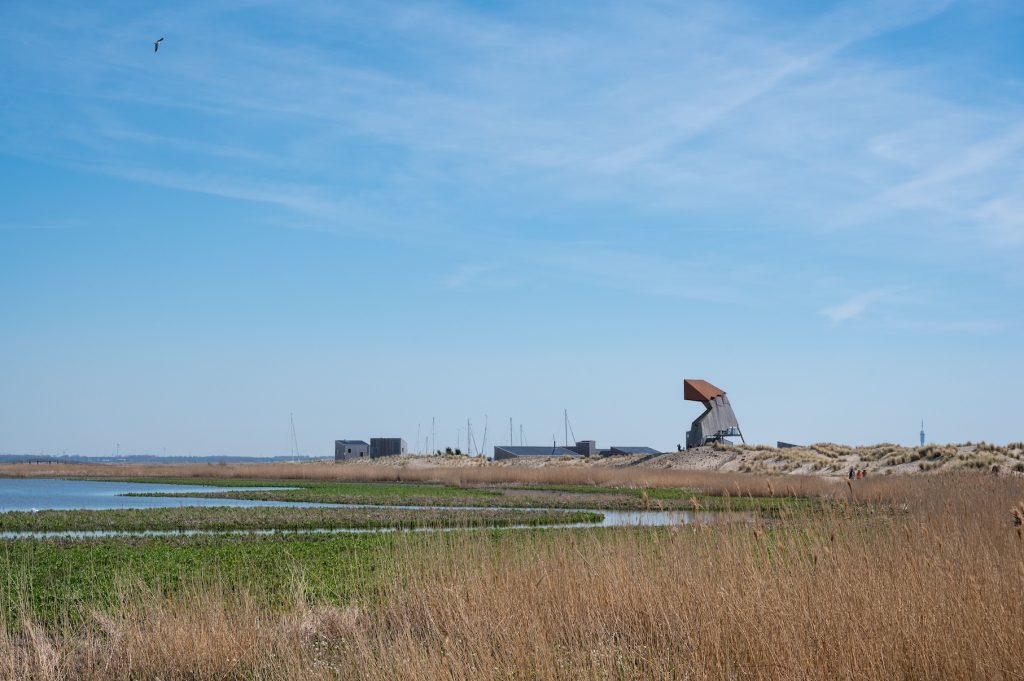 De vogelkijkhut op de Marker Wadden