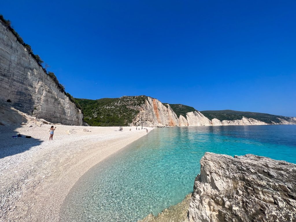 Fteri Beach op eiland Kefalonia in Griekenland