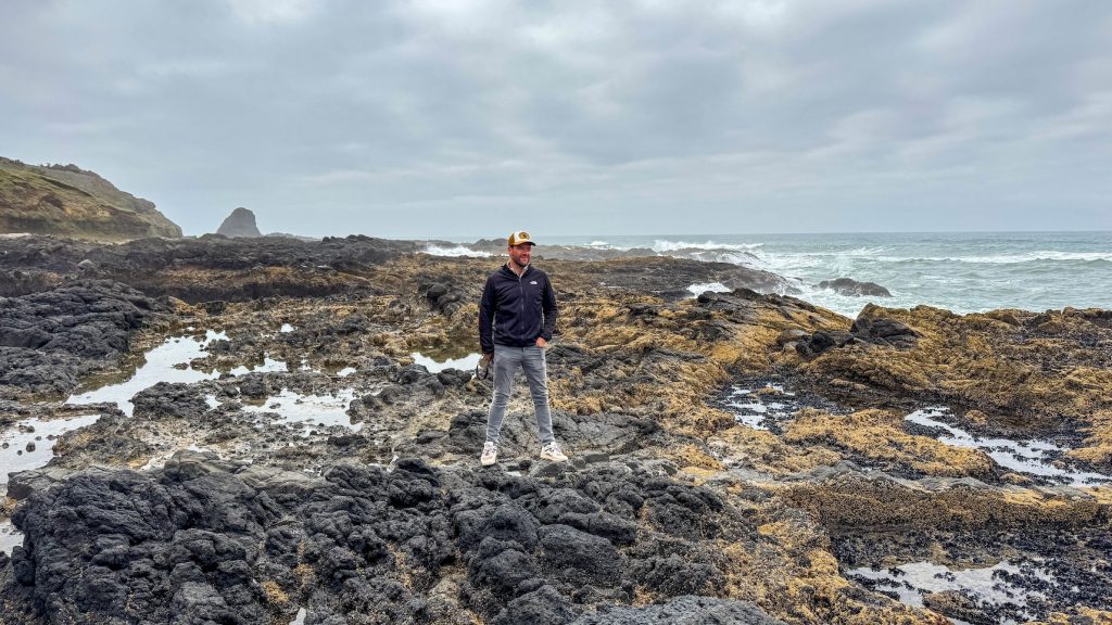Landschap rondom Thor's Well in Amerika