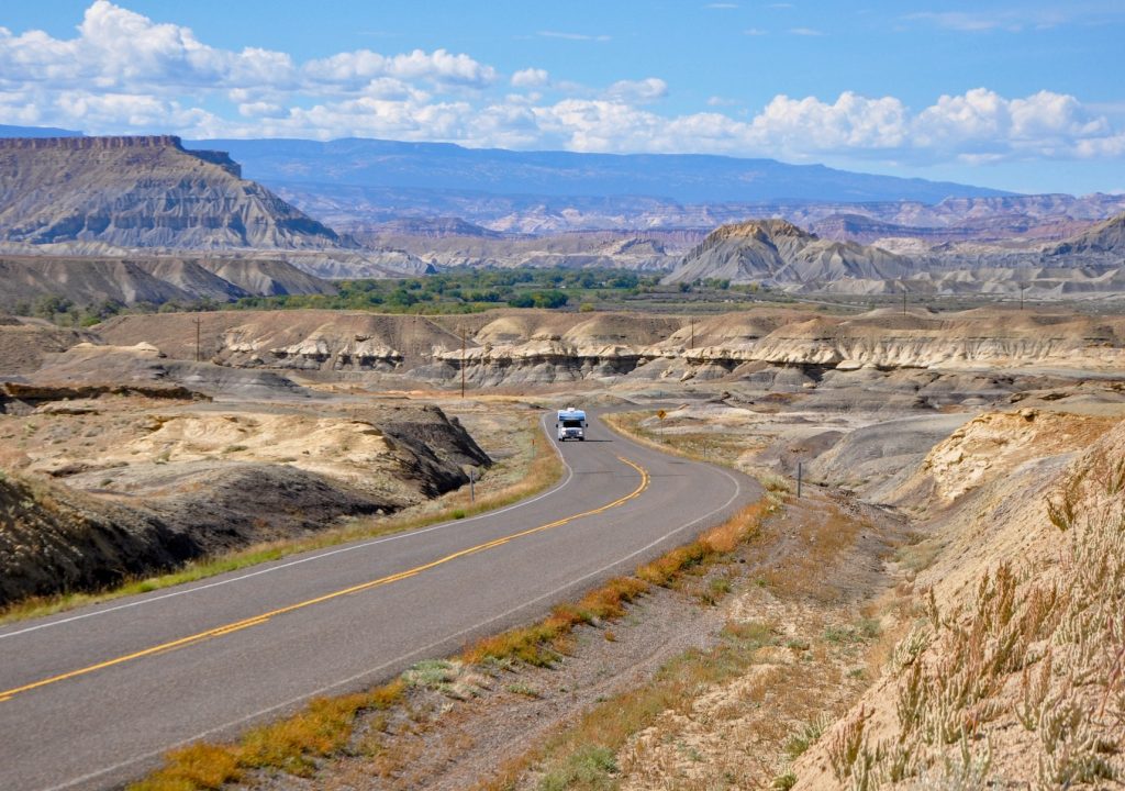 Weg naar Capitol Reef in Utah, Amerika