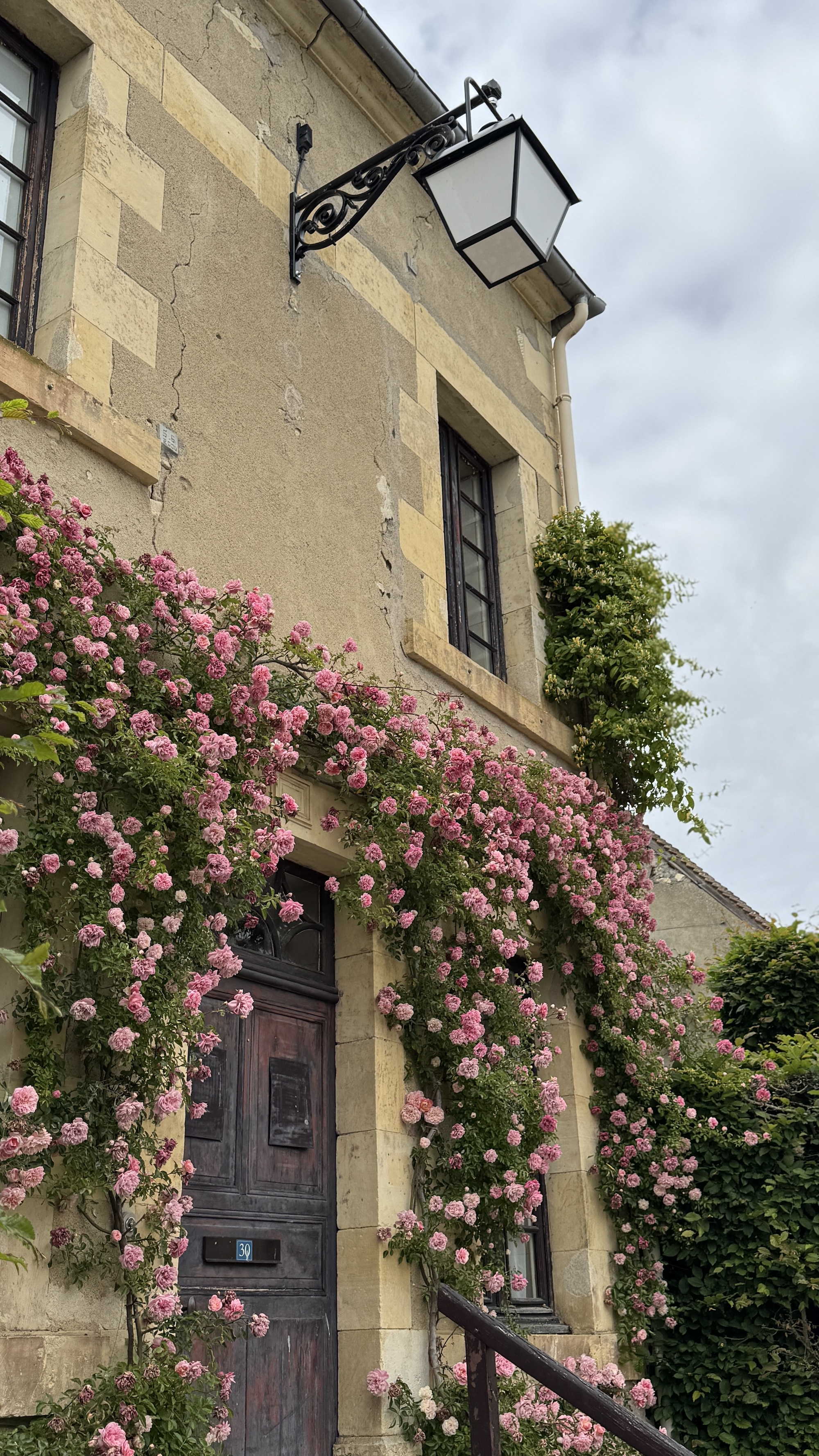 Eeuwenoude pandjes en gevels vol bloemen in Apremont-sur-Allier.