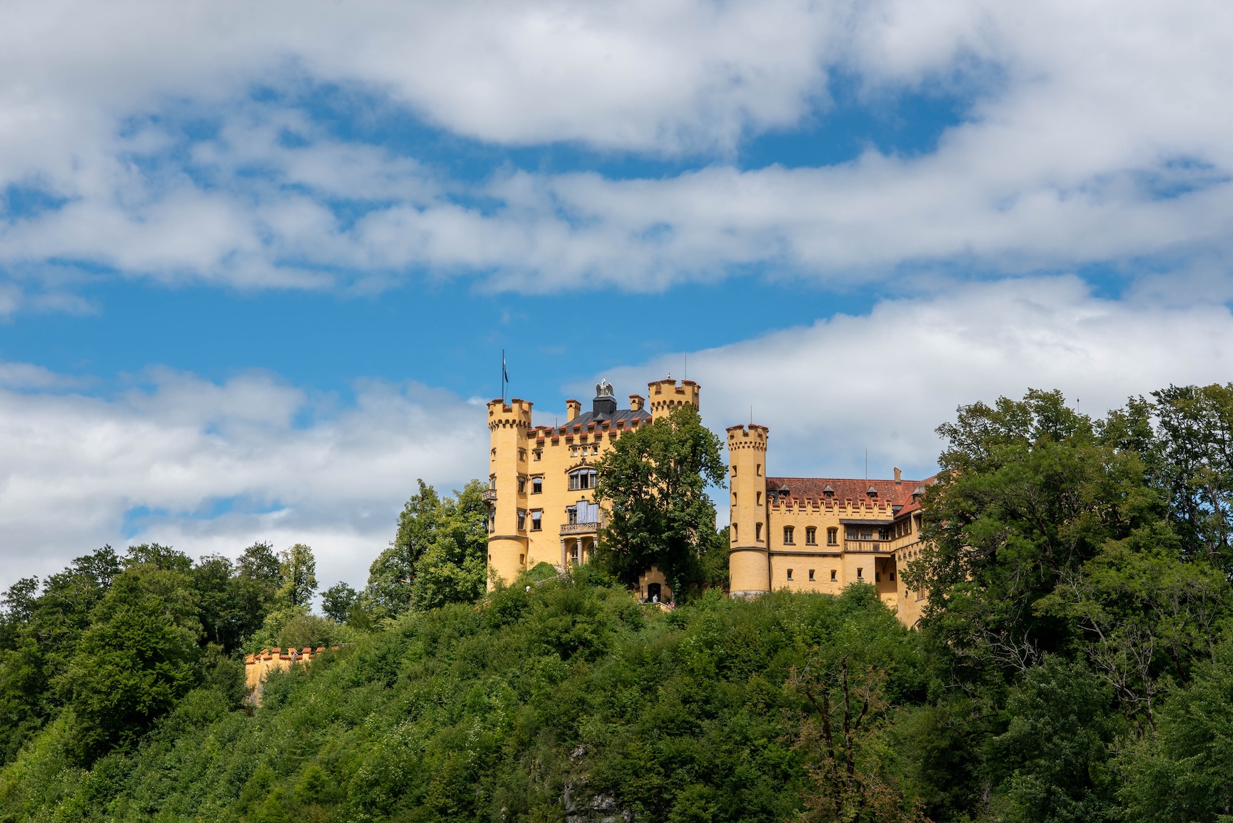 Slot Hohenschwangau in de zomer