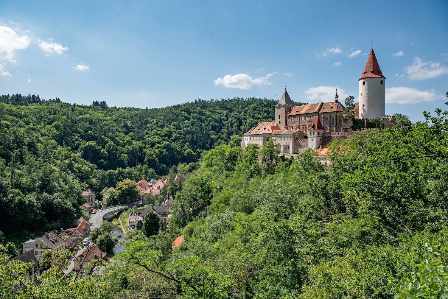 Wandel naar het Křivoklát uitkijkpunt