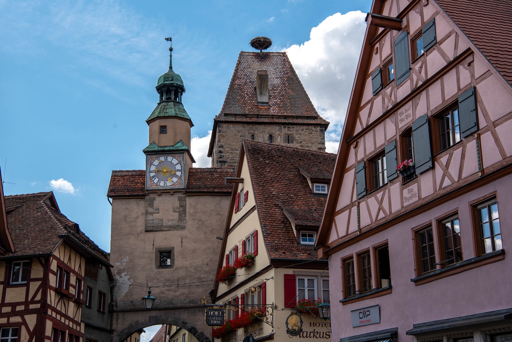 Kleurrijke gevels in Rothenburg