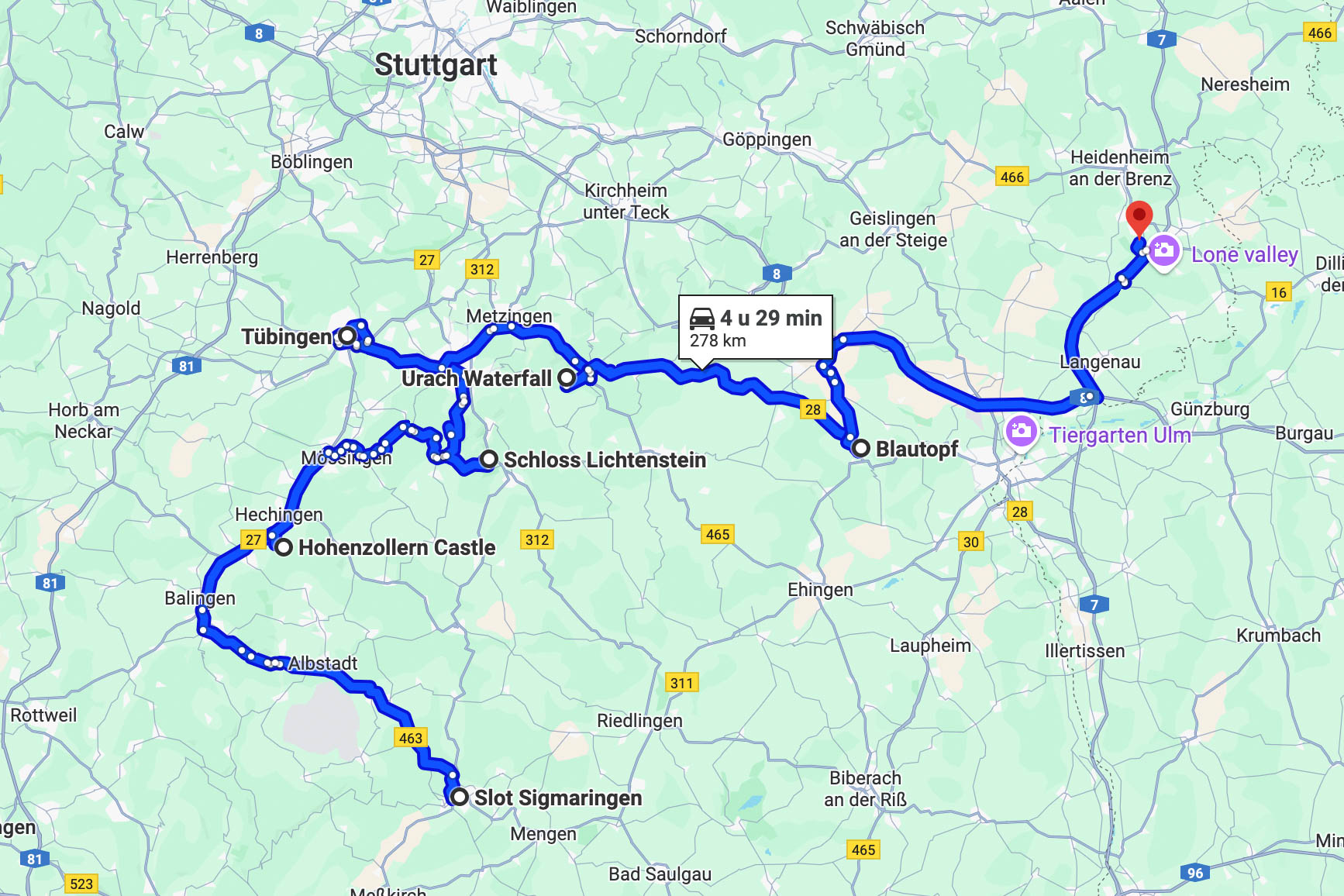 Roadtrip voor een roadtrip door de Schwäbische Alb