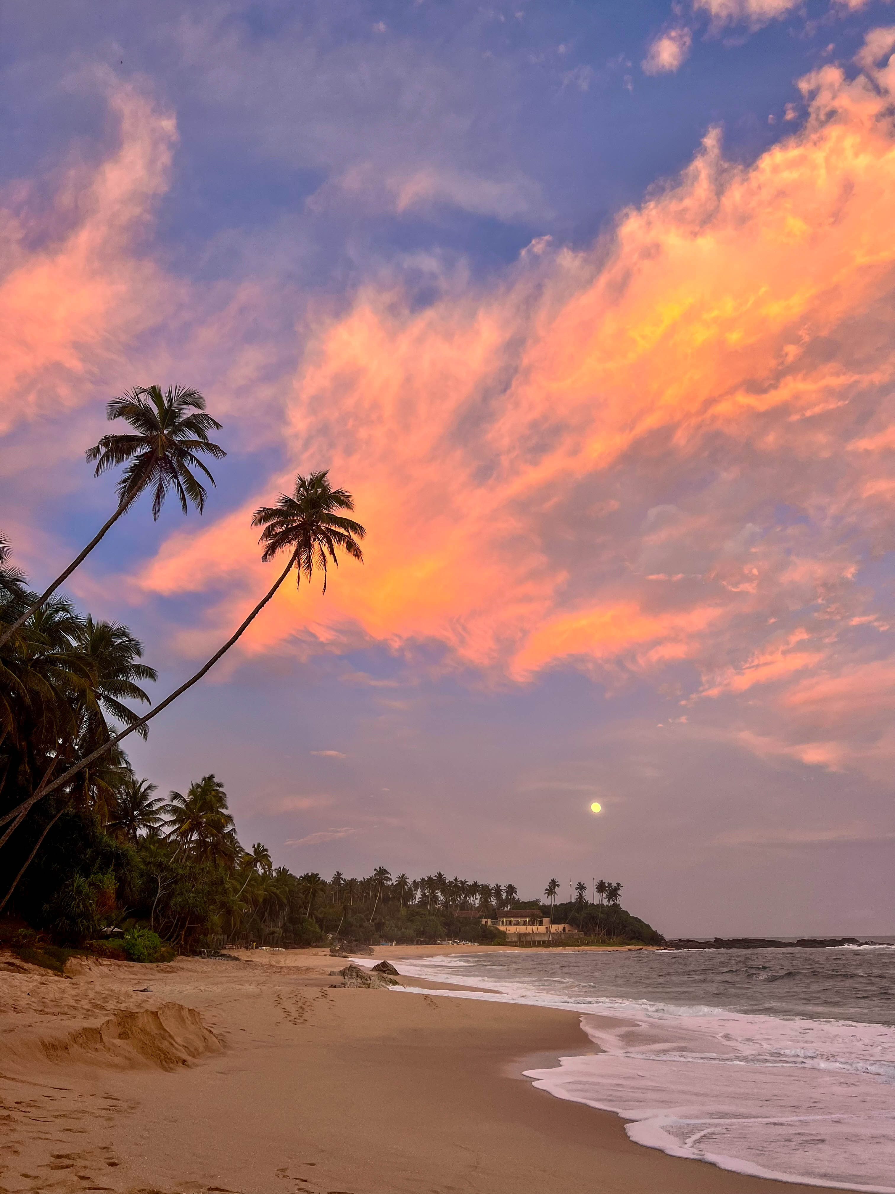 Zonsondergang op Sri Lanka