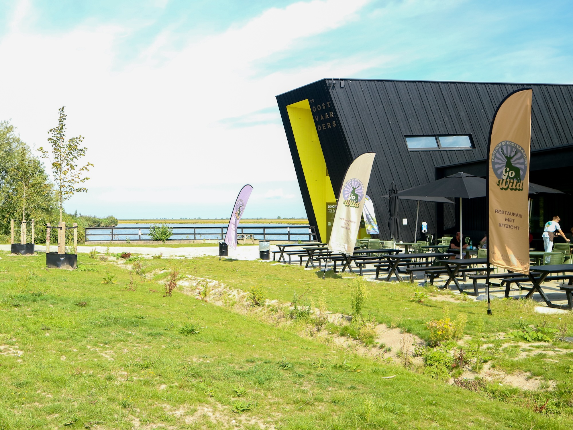 Het Natuurbelevingscentrum in Almere. Hier kun je ook goed lunchen!