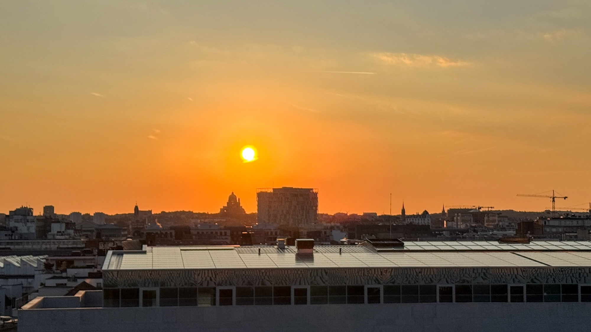 Ook doen in Botanique: de zonsondergang bekijken met uitzicht op de stad.