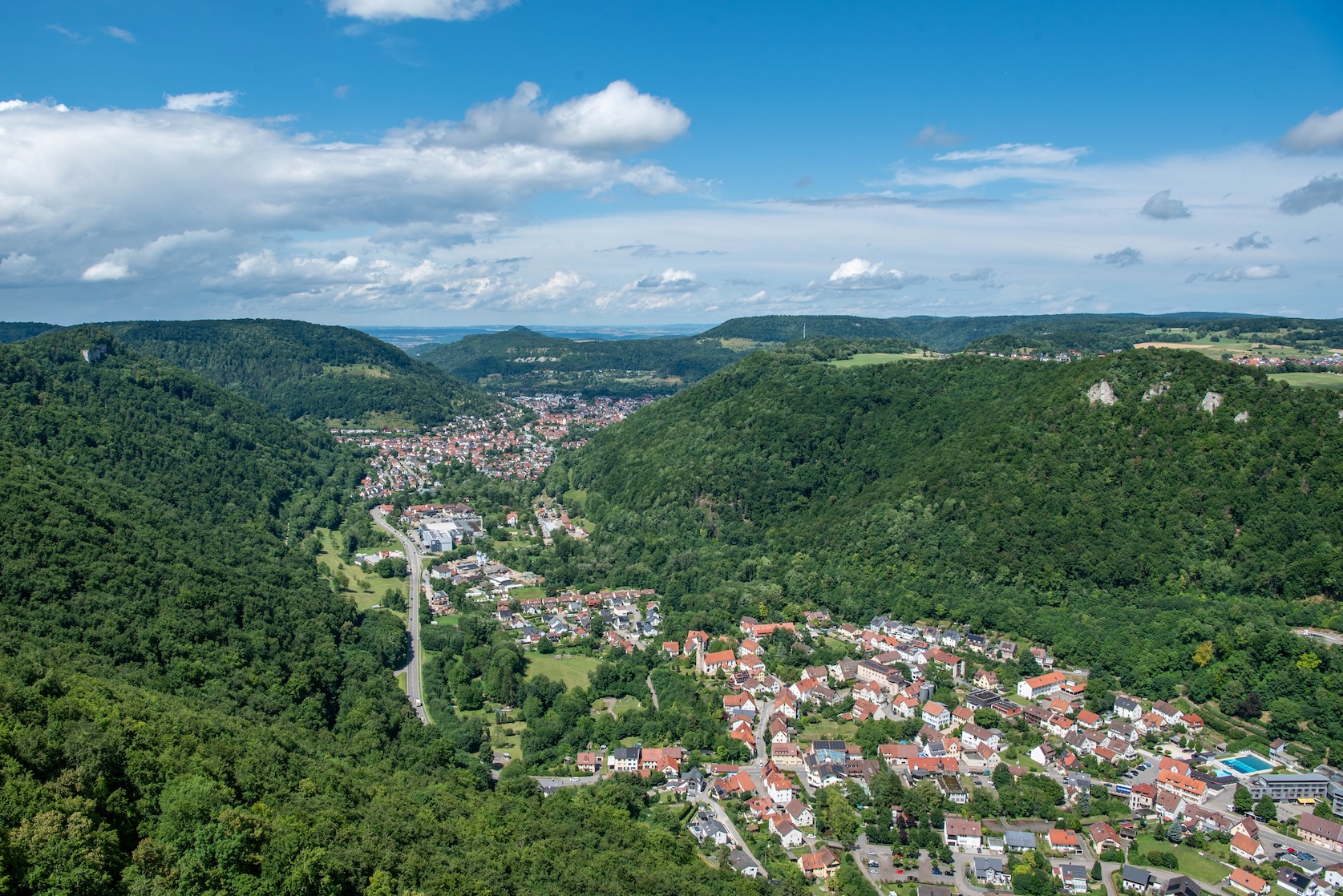 De Echaz-vallei in Zuid-Duitsland