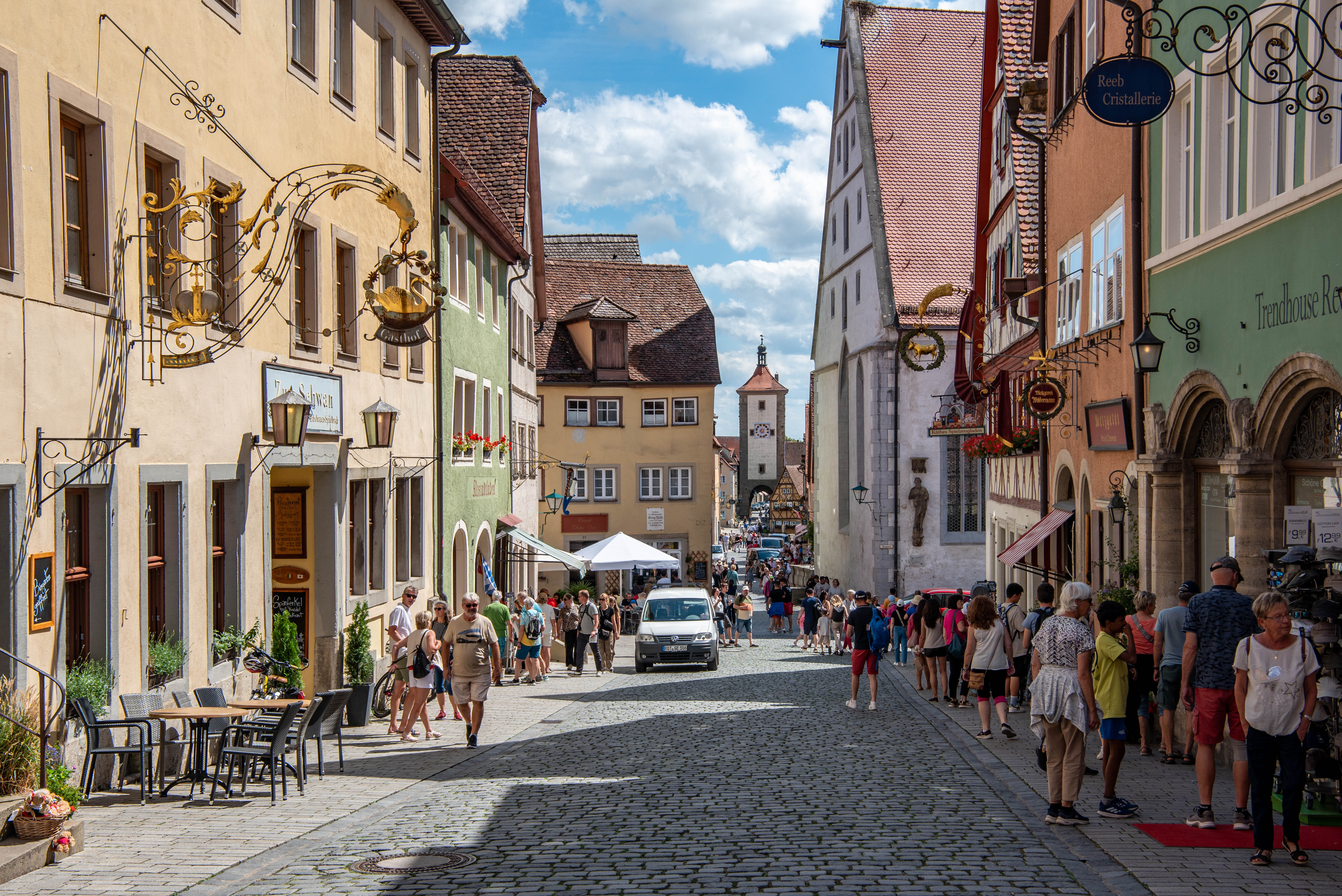 Zomerse drukte in Rothenburg