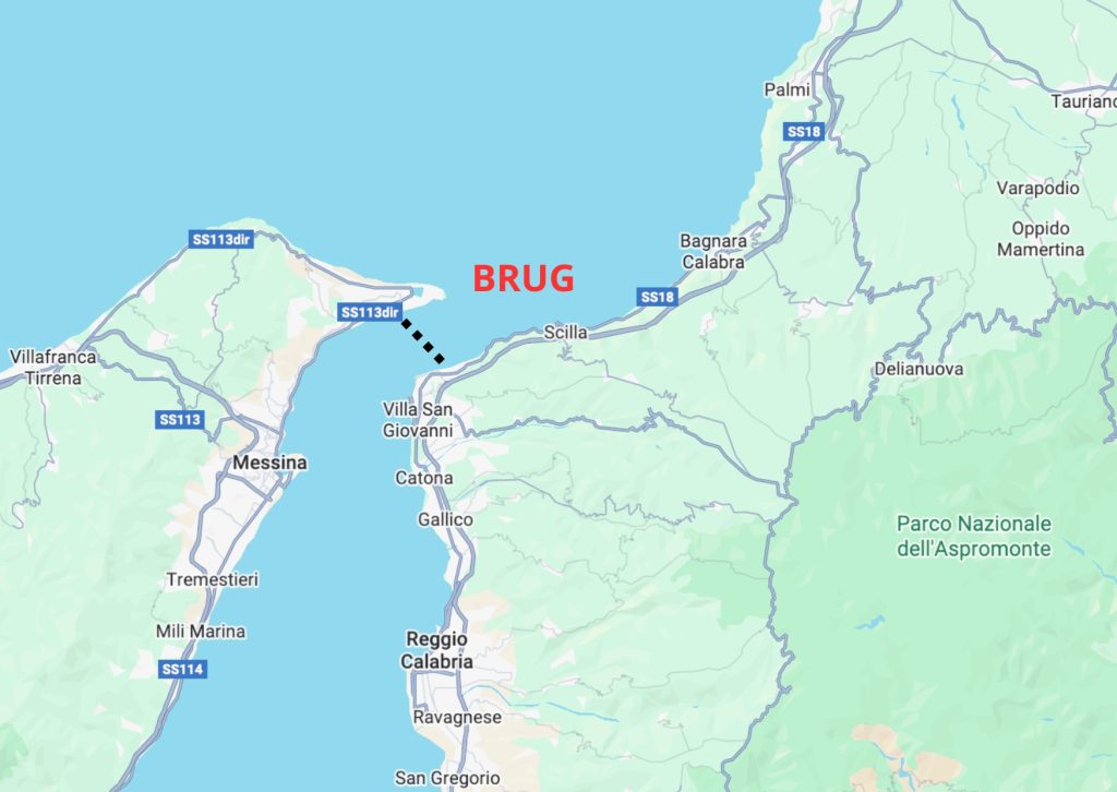 Brug tussen Sicilië en Italië