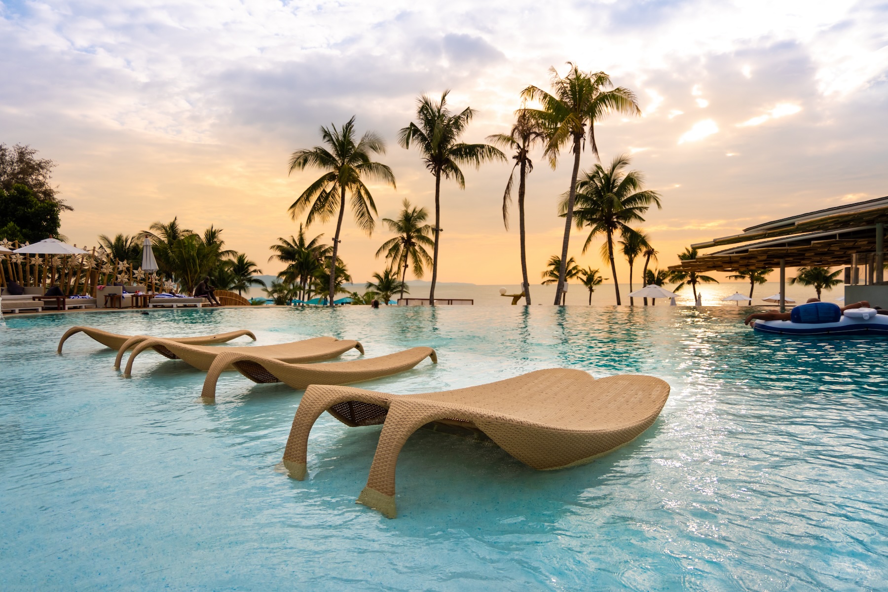 Luxe hotel aan het strand
