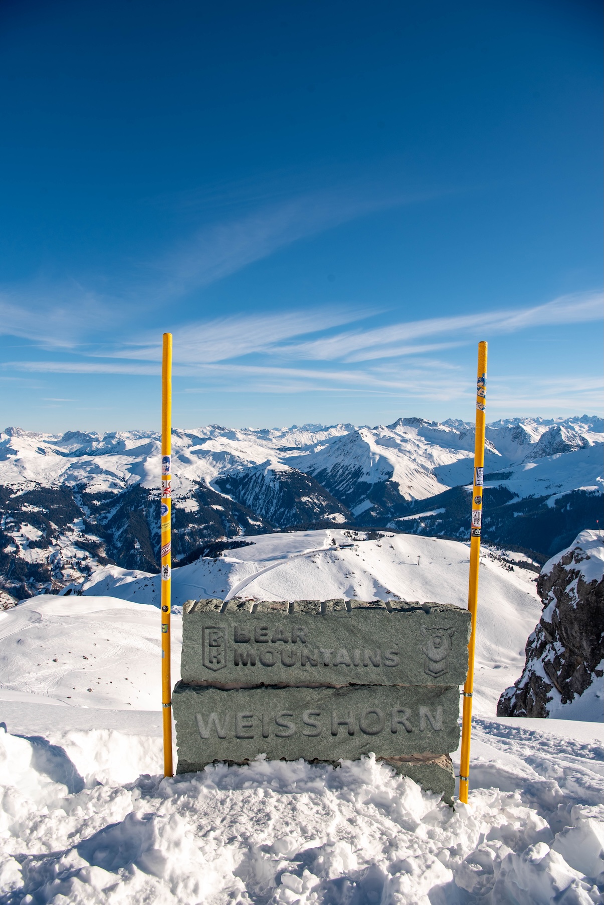 De top van de Weisshorn, het hoogste punt in Arosa