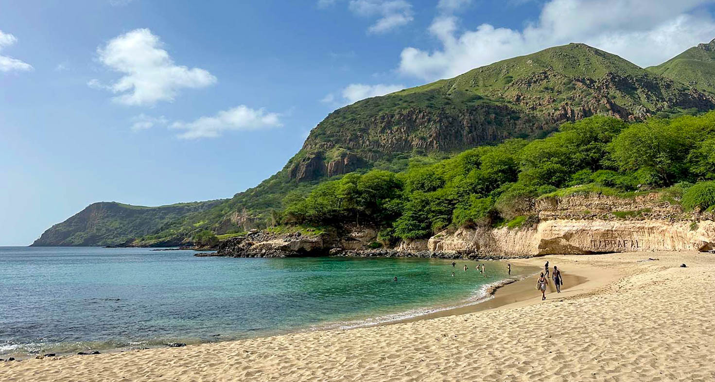Tarrafal strand op Kaapverdië