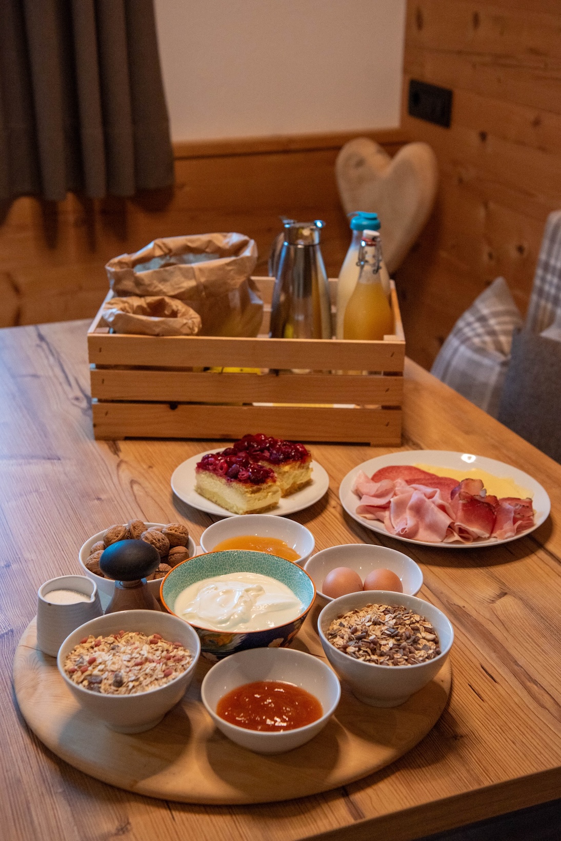 Ontbijt bij Roter Hahn Milanhof in Ortisei