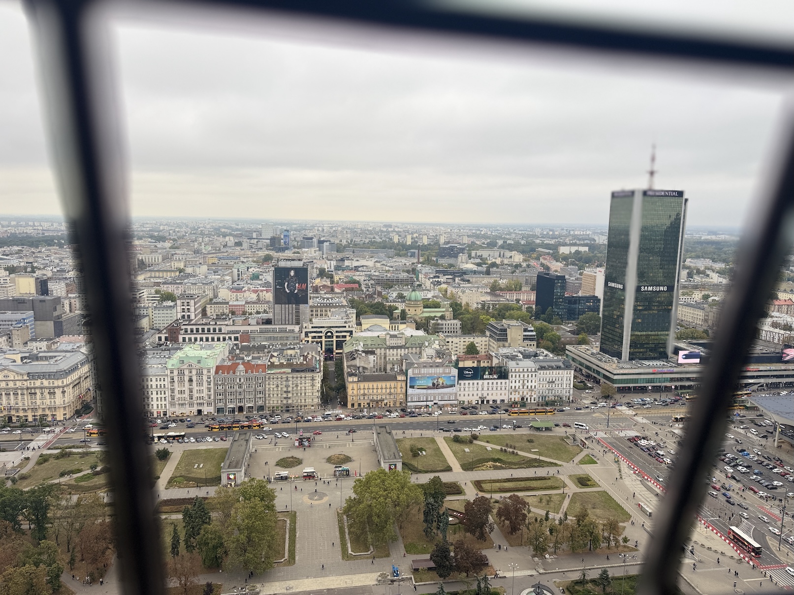 Toch ook een mooi uitzicht vanaf het Paleis van Cultuur en Wetenschap