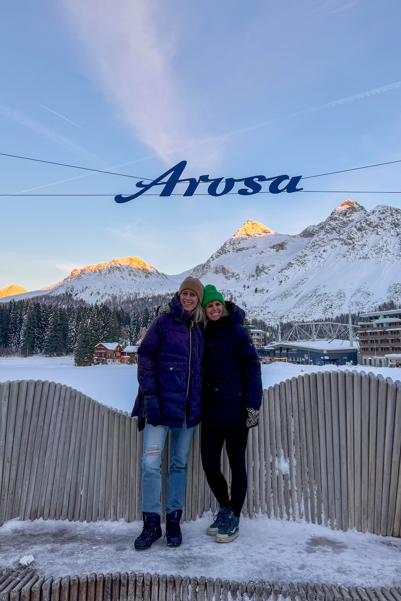 Dorp Arosa in de winter