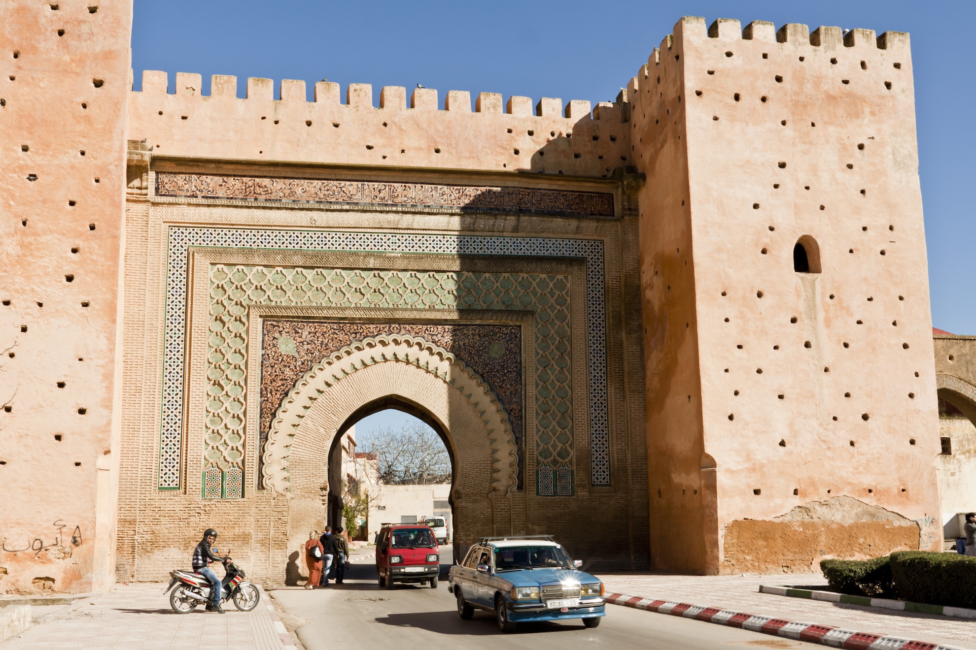 Toegangspoort centrum Meknes, Marokko