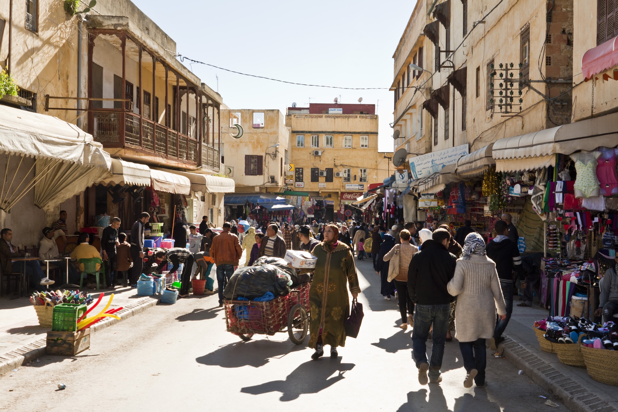 Straatbeeld in Meknes