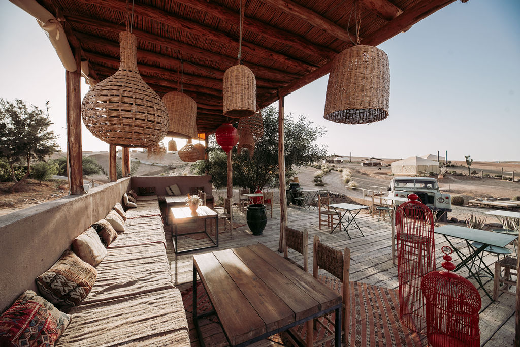 Camp in de woestijn in Marokko