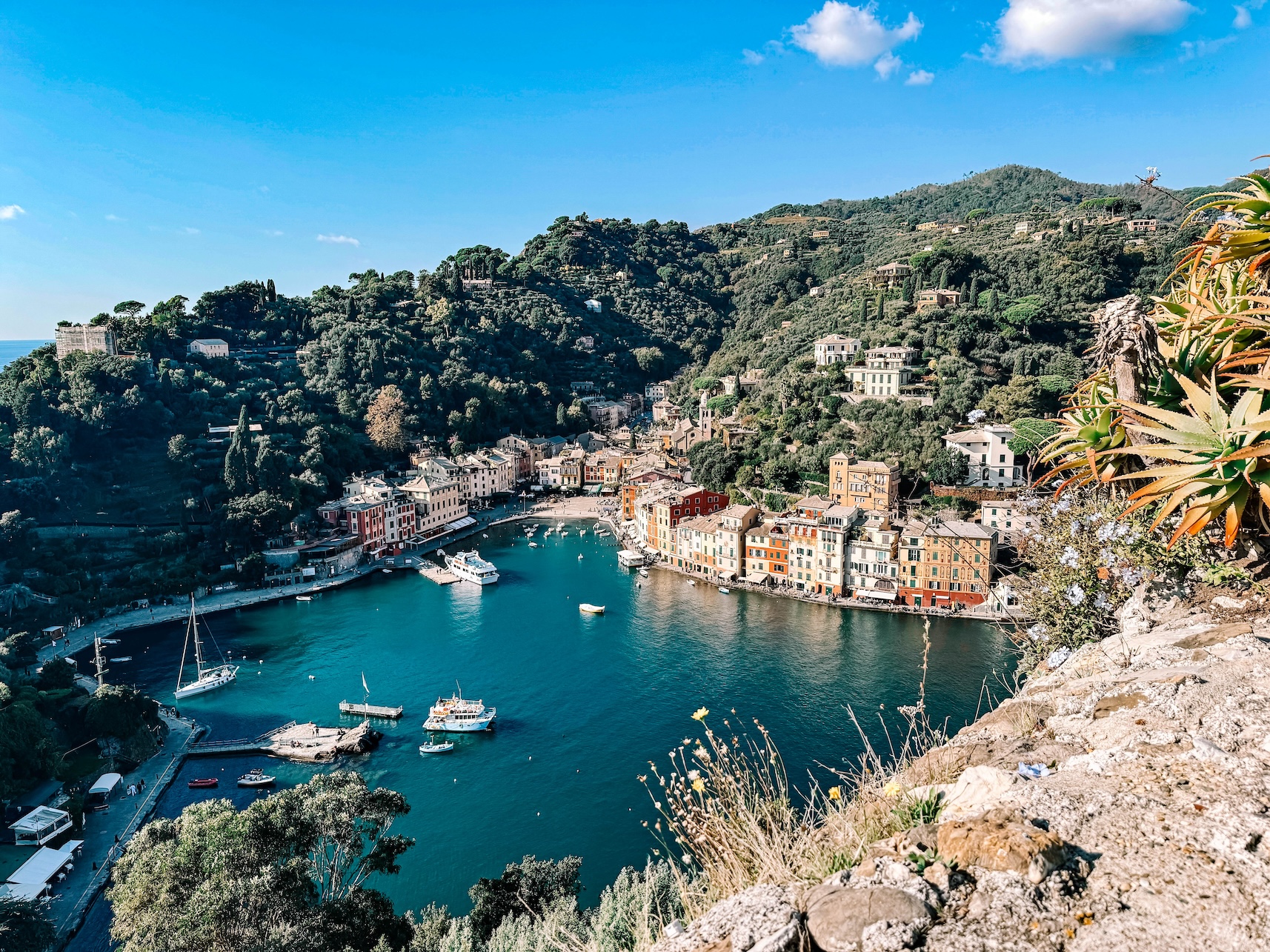 Uitzicht op Portofino in Italië