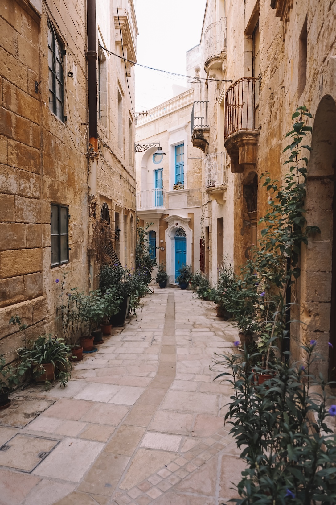 Straatje op Malta in de winter