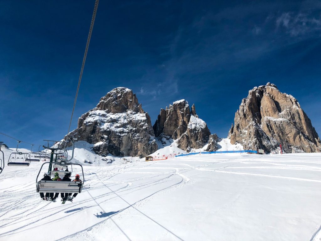 Uitzicht vanuit de skilift in Val Gardena