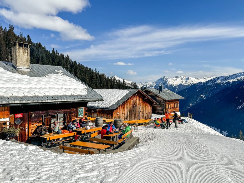 Kessl Hütte in Gargellen in de winter